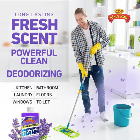 King Pine 16 oz Concentrated Lavender Multi-Surface Cleaner Industrial Strength Original, Lavender, FL
