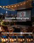 50FT 18+1 G40 Bulbs Outdoor Patio String Lights Waterproof with Remote, Edison LED Shatterproof Hanging Outside Light
