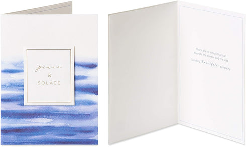Papyrus Sympathy Cards with Envelopes - Vase and Peace Design (2-Count)