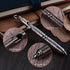 SMOOTHERPRO Titanium Bolt Action Pen, Compatible with Parker Refill, Retractable Hollow Design, Heavy Duty for Tremor,