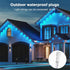 NovaFloat 148FT 54LEDs IP67 RGB Permanent Outdoor Lights, Control, Waterproof Under Eave Lighting with Remote, DIY