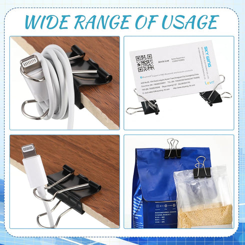 Jetec 200 Pcs Extra Large Binder Clips, 2 Inch Metal Paper Clips for Office Supplies