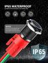 16mm 12V 0.63" SARDVISA Latching Push Button Switch, DC On Off Power Button with LED Angel Eye Ring Light, Mounting