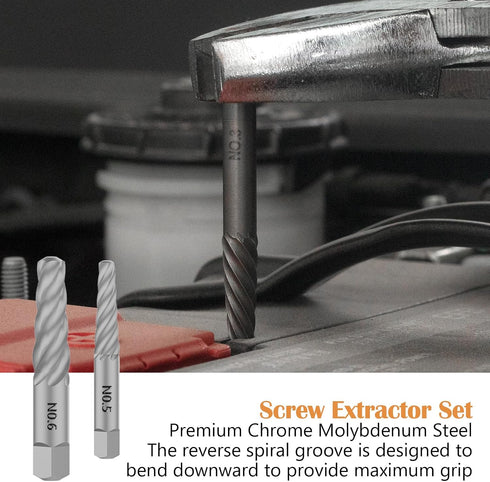 BSUXMAFG 36Pcs Set 2-in-1 Frozen, Bolt Extractor and Spiral Screw Extractors, Multi-Spline Screw Extractors, Stripped