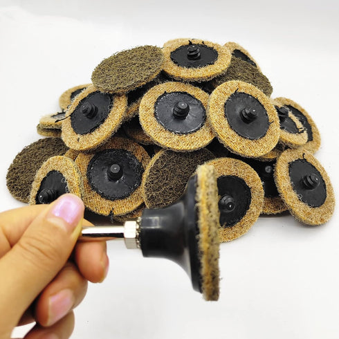 50pcs 1pc 2in 1/4in Die Grinder Sanding Discs Roll, Includes Disc Pad Holder with Shank, Surface Conditioning, Quick