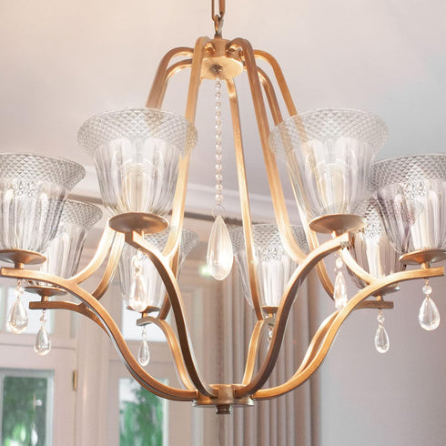 Skelang 1-5/8" Lip-less Glass Lamp Shade, Bell Shaped Light Cover with Fitter Opening, Fixture Replacement Globes