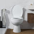 2-Pack Rust-Proof(16.5",Modern) Angol Shiold Round Toilet Seat Soft Close & Quick Release, White Plastic Toilet Seats