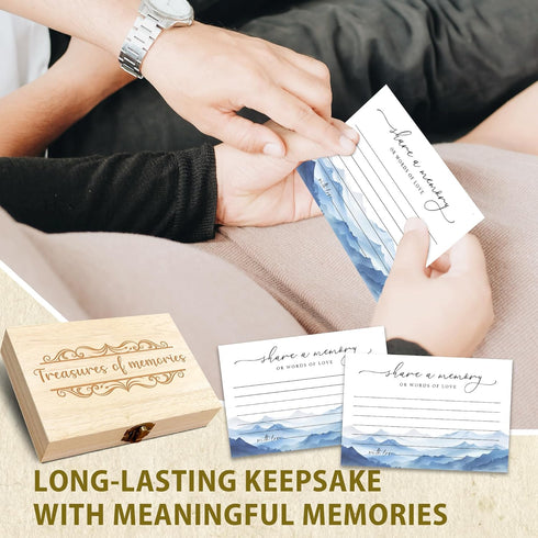 50 -A05 Share A Memory Card for Celebration Of Life - Pcs Memorial Cards, Memory Box for Graduation Wedding, Funeral