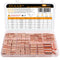 380PCS Non Insulated Butt Connectors Kits, Pure Copper Butt Splice Connectors for 26-6 Gauge Wire Electrical Crimp