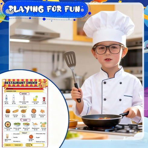 6 Pack wootile Pretend Play Notepads Playtime Pads Pretend Play Notebooks Variety Role Play Doctors Report Grocery List