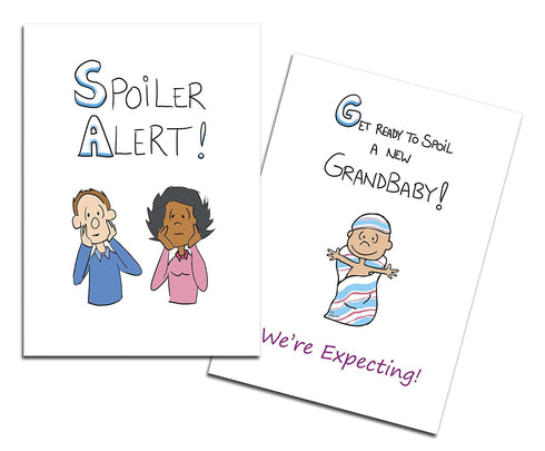Dad's Castle Pregnancy Announcement - Grandparents Card, Spoiler Alert, Ethnic, People of Color Mixed