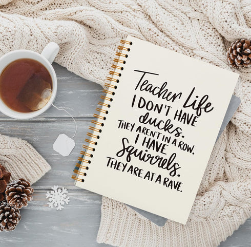 Teacher Gifts,Funny Office Notebook Journal for Work Office School,Appreciation Gift for Teacher,Thank You Gift,Hardcover Spiral Notebook 5.5x8.3