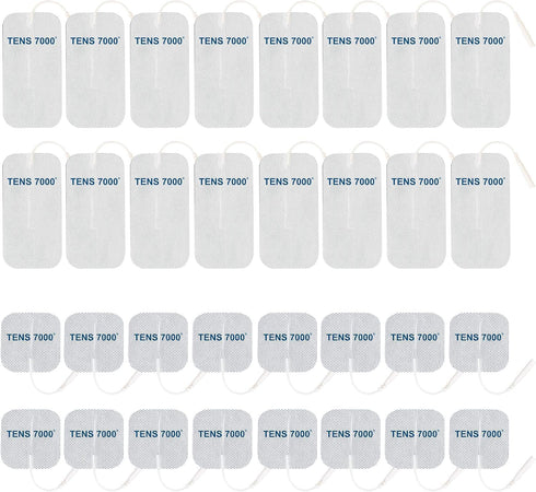 TENS 7000 Official TENS Unit Replacement Pads, 32 Pack, 16-2" X 2",