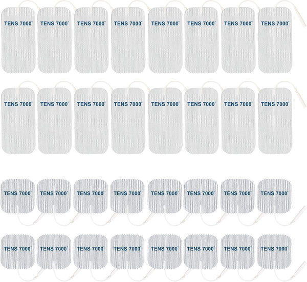 TENS 7000 Official TENS Unit Replacement Pads, 32 Pack, 16-2" X 2",