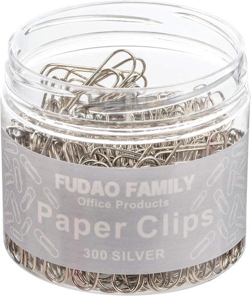 Small Paper Clips, 1.1 Inch, 300 pcs Silver Paperclips