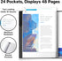 Dunwell 9x12 Presentation Book (Black), 24-Pocket Folder with Plastic Sleeves for 9 x 12 or A4 Documents