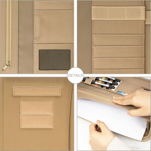 Military Zippered Padfolio and Tactical Notebook Cover with Legal Pad, Large OCP Binder Planner for Men and Women,