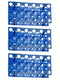 3 PCS 28 Well Centrifuge Tube Rack, Plastic Tube Rack Holder for 10ml/15ml/50ml Laboratory (Light Blue)