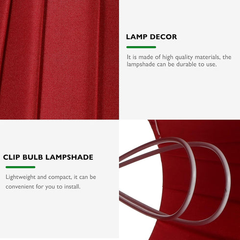 Bulb Beaupretty Medium Lamp Shade, Stylish Lampshade Cloth Lamp Cover Clip Type Bedroom Lampshade for Table Lamp