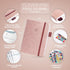 Clever Fox Food Journal Pocket, Daily Food Diary and Meal Planner to Track Calories & Nutrients, 4x5.5” (Rose Gold)