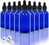Youngever 12 Pack 2 Ounce Blue Glass Dropper Bottles for Essential Oil, Includes 2 Stainless Steel Mini Funnels