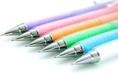 Pilot AirBlanc Mechanical Pencil 0.3mm 6 Color Body (Soft Blue/Green/Pink/Orange/White/Violet) Pens, Sticky Notes Value