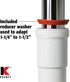 Plumb Pak 46WK Extension Coupling; 1-1/2-Inch or 1-1/4-Inch by 1-1/2-Inch, White