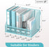 SUPEASY Desk Organizers Metal Magazine File Holder with 5 Vertical Compartments for Office Desktop, Blue Plus