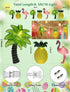 8.5Ft Summer 10 Beach Hawaiian String Lights Outdoor with LED Flamingo Pineapple Palm Tree Lights, Plug in Tropical