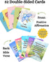 52 Christian Biblical Affirmation Cards for Kids, Affirmations with Bible Verse on Back, Scripture Memory Cards, Bible