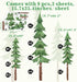 Large Pine Tree Wall Decals Peel and Stick Watercolor Extra Large Tree Wall Decal Forest Nature Green Trees Stickers