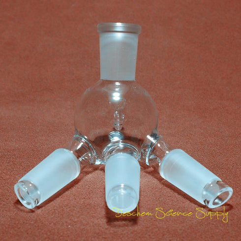 24/40 Cow-Shaped Glass Distillation Receiver Adapter for Lab Use