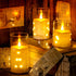 Da by Flameless Candle for Outdoor Use, Battery Powered LED Pillar Candle with Remote Control, 3 Piece Set