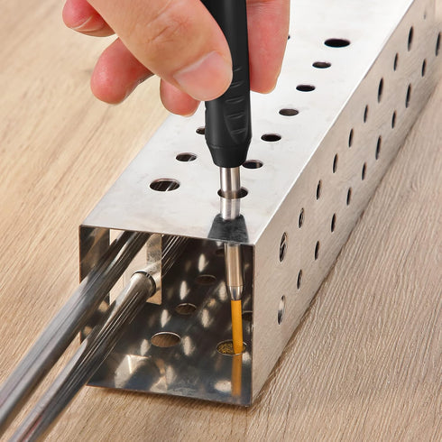 Hiboom Solid Carpenter Pencil Set with 7 Refills and Built-in Sharpener for Woodworking and Design