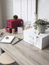 Bigso Box of Sweden Birger 2-Drawer Fiberboard Document Letter Box | Desktop Drawers with Metal Label Holder