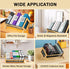 Desktop Bookshelf Bamboo Book Storage Organizer Large Magazine Holder Racks for Home Office Bedroom Tilting Bookcase