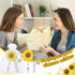 Zhanmai 12 Sets Sunflower Appreciation Gifts Sunflower Retractable Badge Holder Inspiration Keychains Thank You Gifts