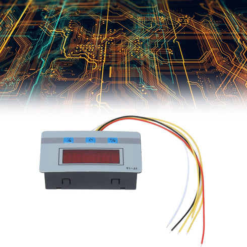 YF-16 LCD Digital Tally Counter, 5-24V 1-999999 Digital Panel Counter for Industrial Control