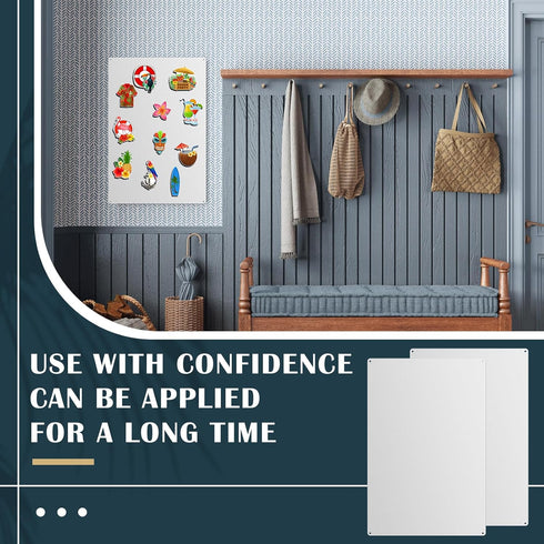 Ireer 2 Pcs Magnetic Memo Board for Home, Office, Kitchen, Display Magnetic Letters, Notes, Photos (Gray 16"x24")