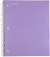 Mintra Office Durable Spiral Notebooks – 3 Subject, Lavender, Sage Green, Salmon, Wide Ruled, 3 Pack