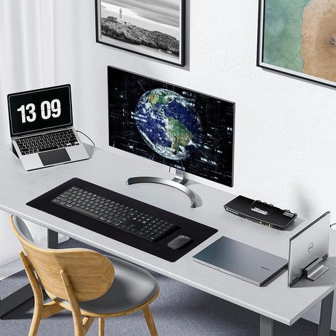 Large Gaming Mouse Pad, Durable Stitched Edges, Non-Slip Rubber Base, 31.5"x11.8"x0.12", Black