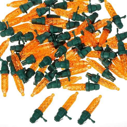 Bulk 60 Pcs Christmas LED Replacement Bulbs, Mini Christmas Tree Light Bulbs for Decorations (Orange)