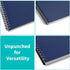 Binditek 100 Pack 12 Mil Sand-Textured Polycover, Midweight Binding Covers, 8-1/2" x 11", Navy for Office Supplies
