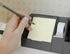 Bostitch Office Sticky Note Holder + Business Card Stand, Includes Pen Holders, Gray