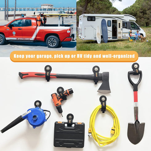 Heavy Duty Magnetic Hook, Magnetic Tool Holder, Garage Hooks for Cable, Rope, Wire Storage in Garage & Workshop