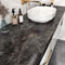 Black Marble Contact Paper, 15.7" x 78.7" Peel and Stick Waterproof Decorative Wallpaper for Countertops and Cabinets