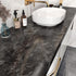 Black Marble Contact Paper, 15.7" x 78.7" Peel and Stick Waterproof Decorative Wallpaper for Countertops and Cabinets