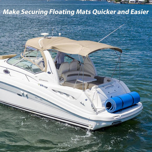 Seaperk Multifunctional Floating Mat Straps with Quick - Release Buckles, Reusable Securing Straps with Hook - Attach