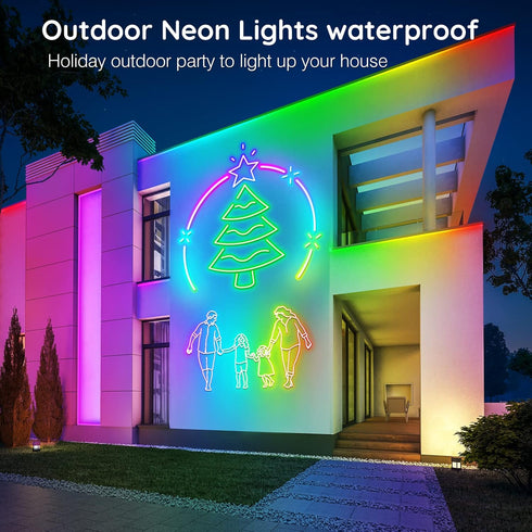 AILBTON 20Ft Neon Rope Lights,Flexible Led Rope Lights Control with App/Remote,Multiple Modes Music Sync Gaming RGB Led