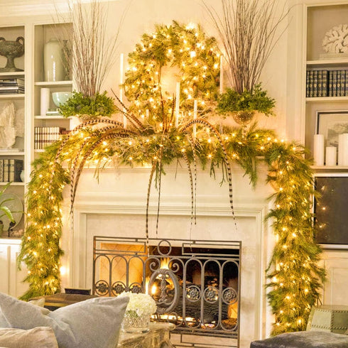 91.5ft 250 8 JMEXSUSS Connectable Warm White Christmas Lights Indoor Outdoor, LED Christmas String Lights, Modes